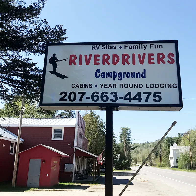 Riverdrivers campground sign